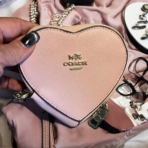 Coach Pink Heart-Shaped Clutch